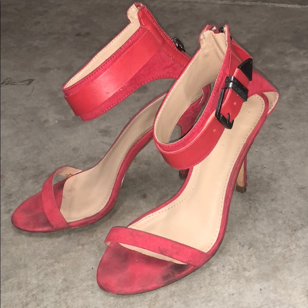Red Ankle Strap Zara heels